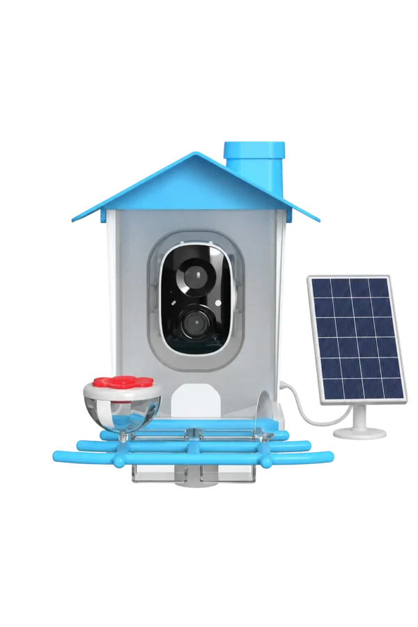 RobiCam BirdNest Vision – Смарт хранилка за птици със соларна камера | 100% безжична магия в двора ви