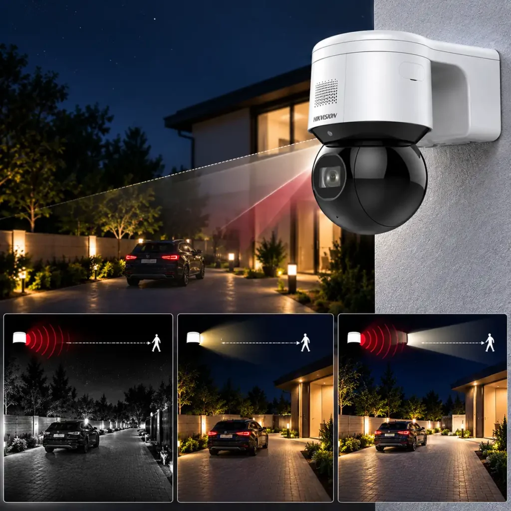 Hikvision DS-2DE3A404IWG-E/W – 4MP Wi-Fi/PoE PTZ IP камера с 4× оптичен zoom, DarkFighter и AI класификация