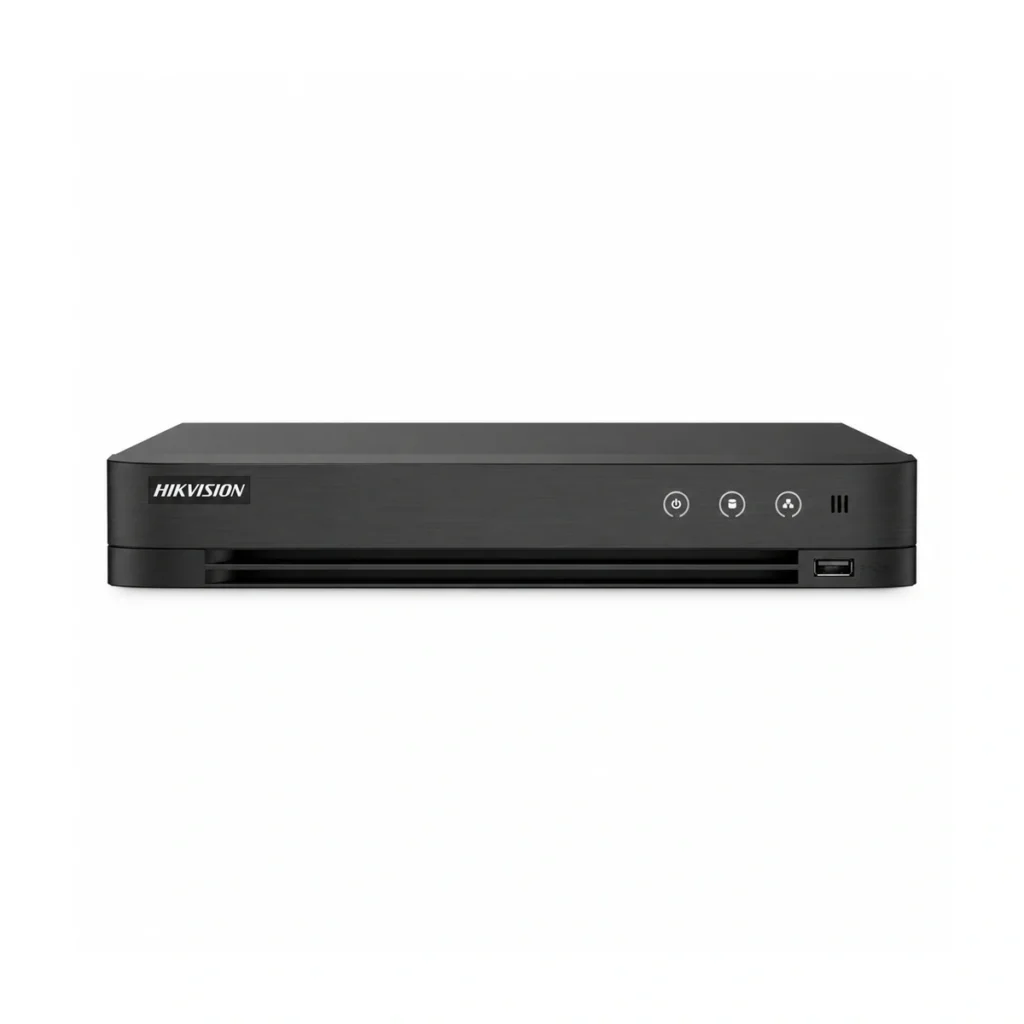 Hikvision iDS-7204HUHI-M1/XT - 4-канален 8MP AcuSense DVR с лицево разпознаване и алармени входове