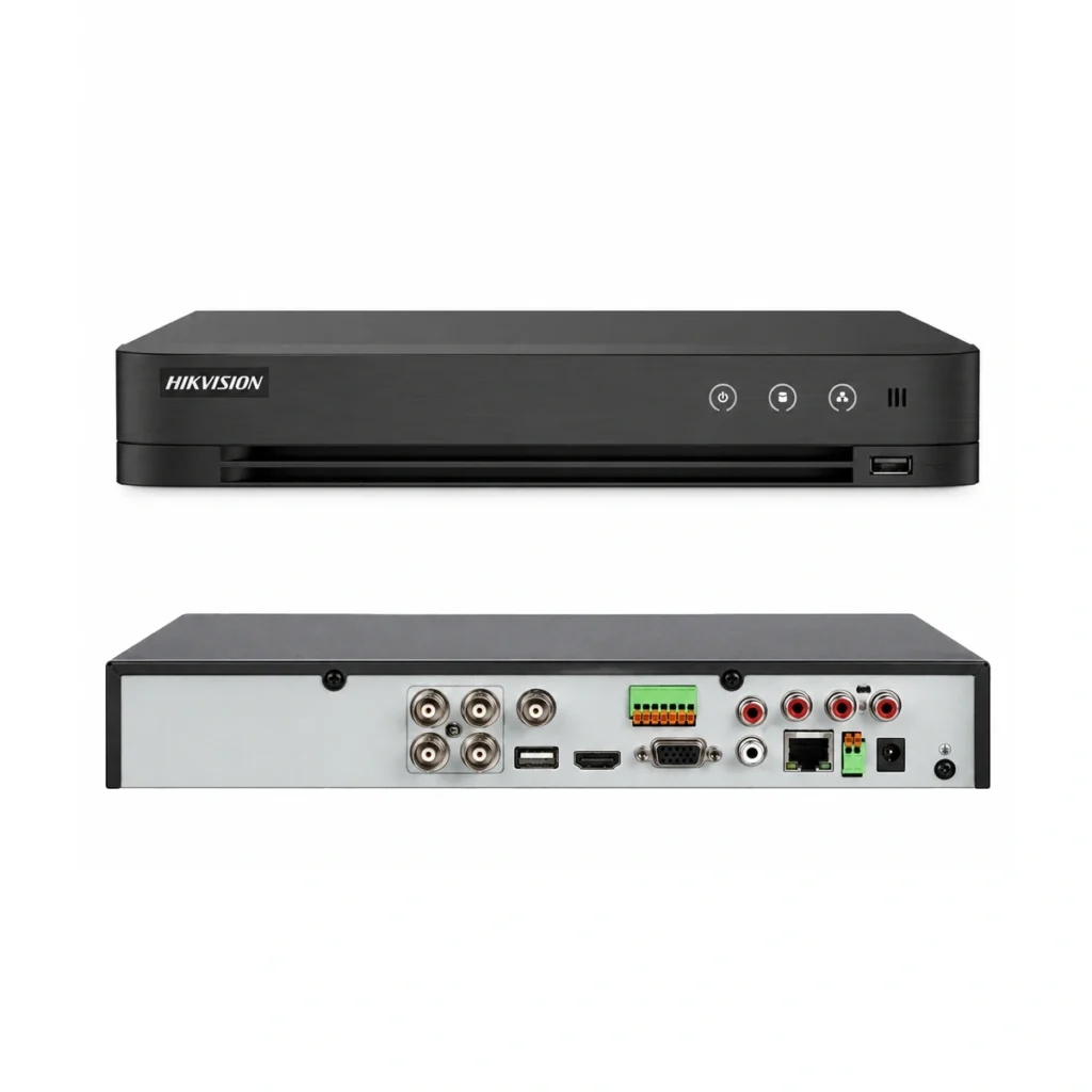 Hikvision iDS-7204HUHI-M1/XT - 4-канален 8MP AcuSense DVR с лицево разпознаване и алармени входове