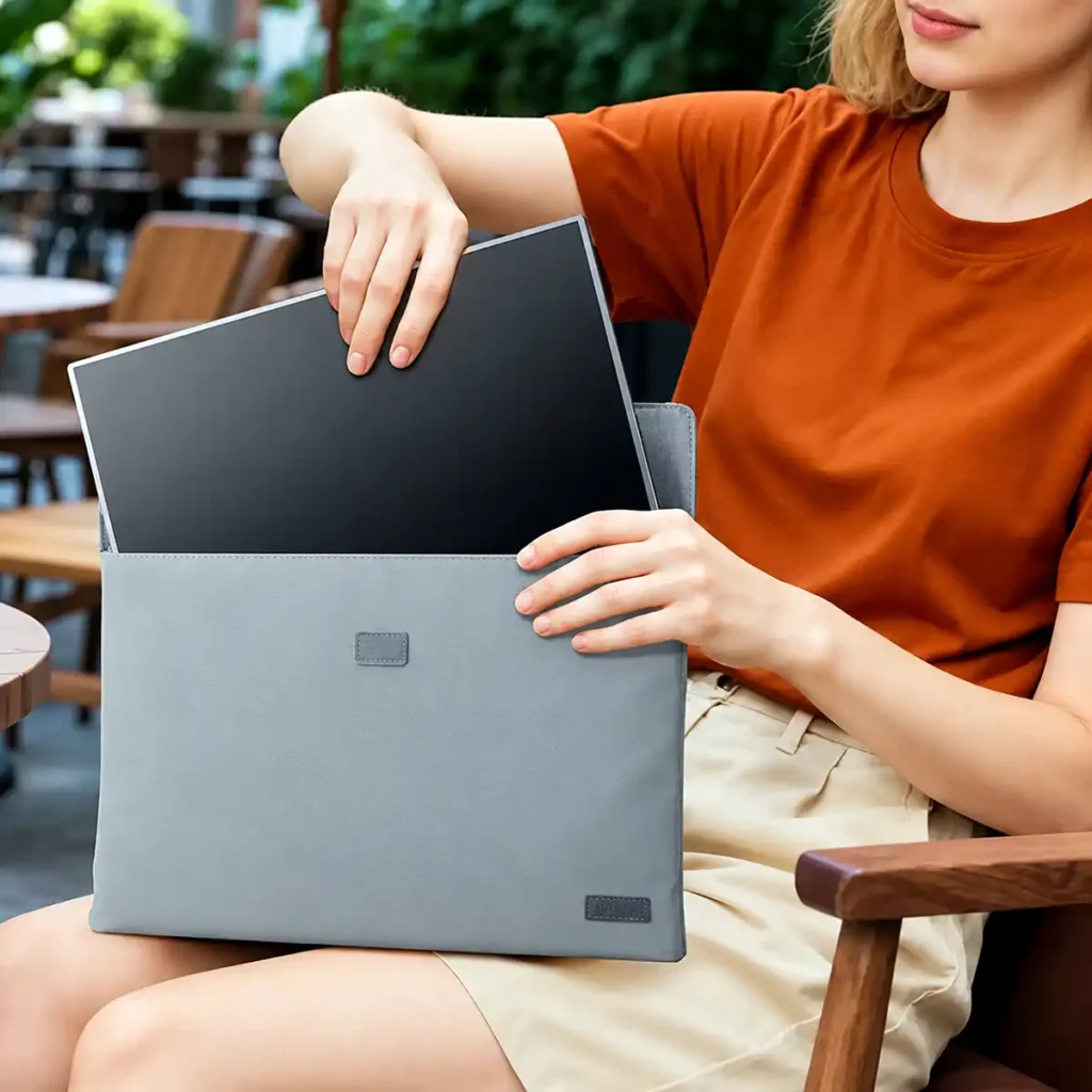 ARZOPA Z1C 16.1" – преносим Full HD IPS монитор с USB-C, HDMI, HDR10 и вградена стойка – Сив