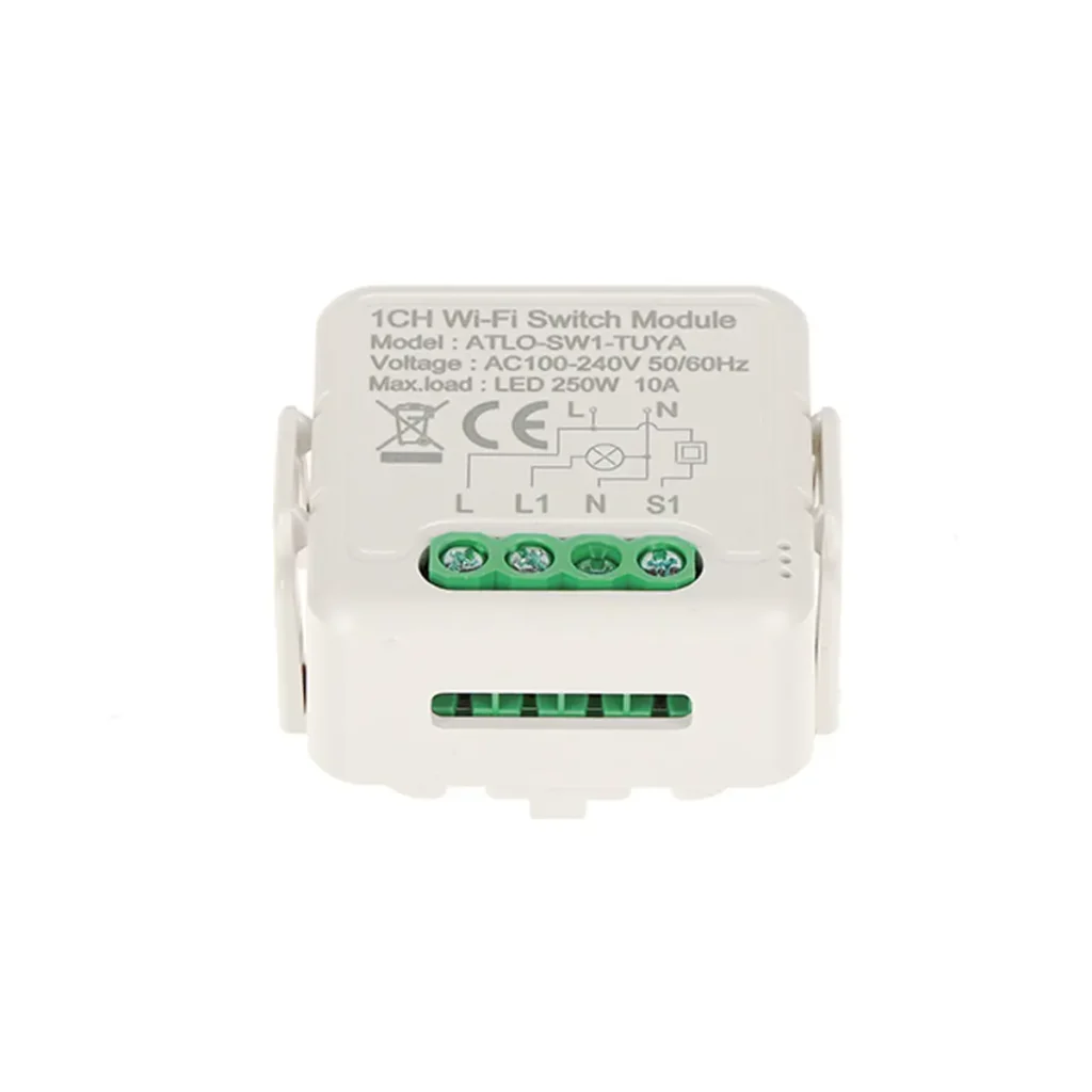 ATLO-SW-TUYA-4 – Комплект от 4 интелигентни WiFi релета за осветление с Zigbee дистанционно и Tuya Smart хъб