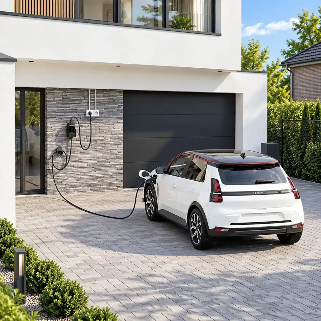 DEPOW 3.7kW преносимо зарядно за електромобил Type 2, 6–16A, 7 м кабел, App управление, IP66