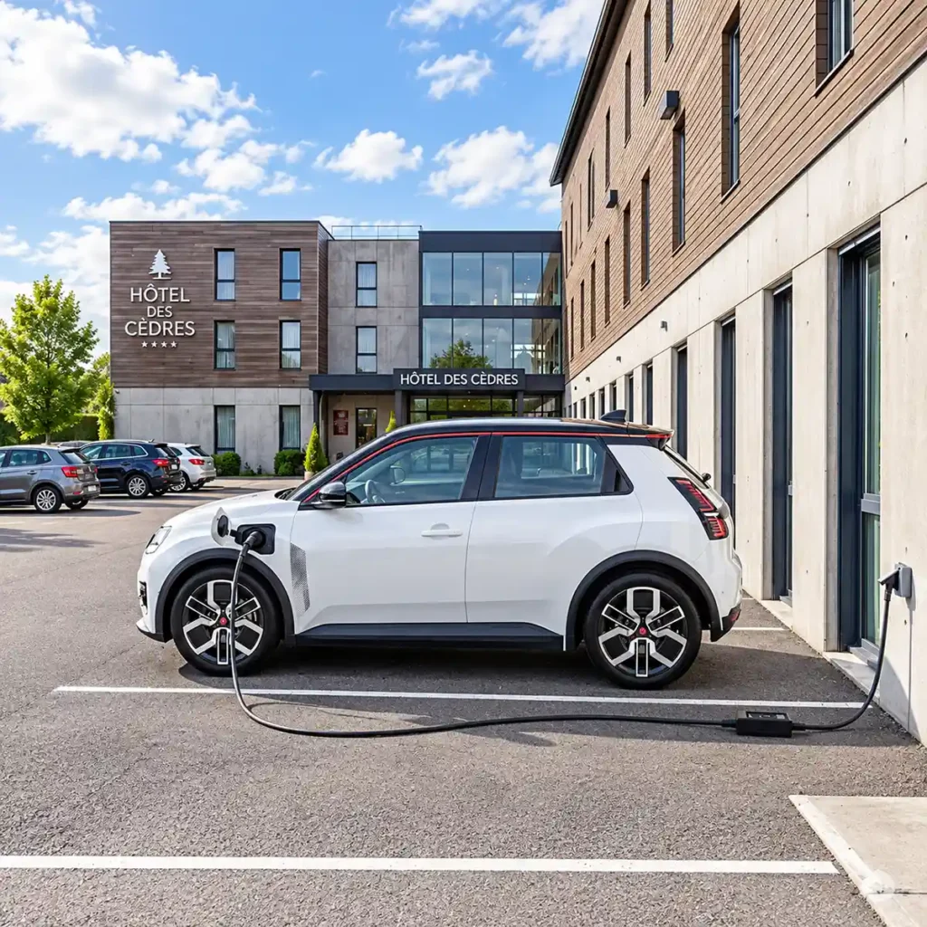 DEPOW 3.7kW преносимо зарядно за електромобил Type 2, 6–16A, 7 м кабел, App управление, IP66