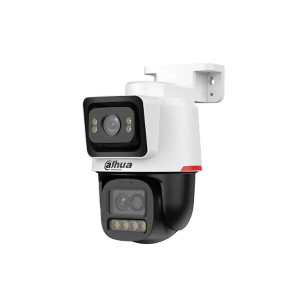 Dahua IPC-PTS2449C-4E3Z-S-PV-PRO – Двойна IP PTZ камера 6MP (4MP+2MP), WizColor, 6x хибриден Zoom, AI проследяване, цветно нощно виждане до 50 м, активна защита със сирена, PoE, IP66