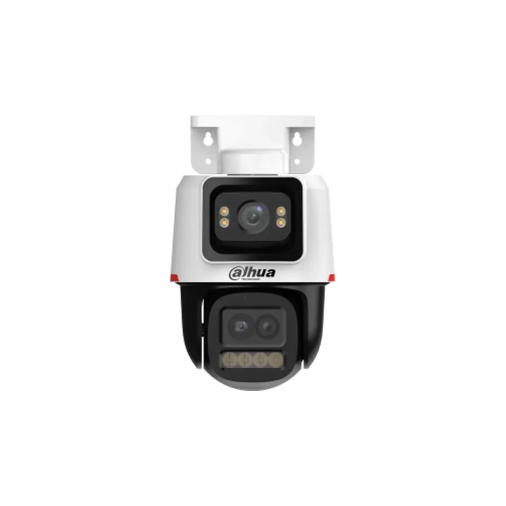 Dahua IPC-PTS2449C-4E3Z-S-PV-PRO – Двойна IP PTZ камера 6MP (4MP+2MP), WizColor, 6x хибриден Zoom, AI проследяване, цветно нощно виждане до 50 м, активна защита със сирена, PoE, IP66