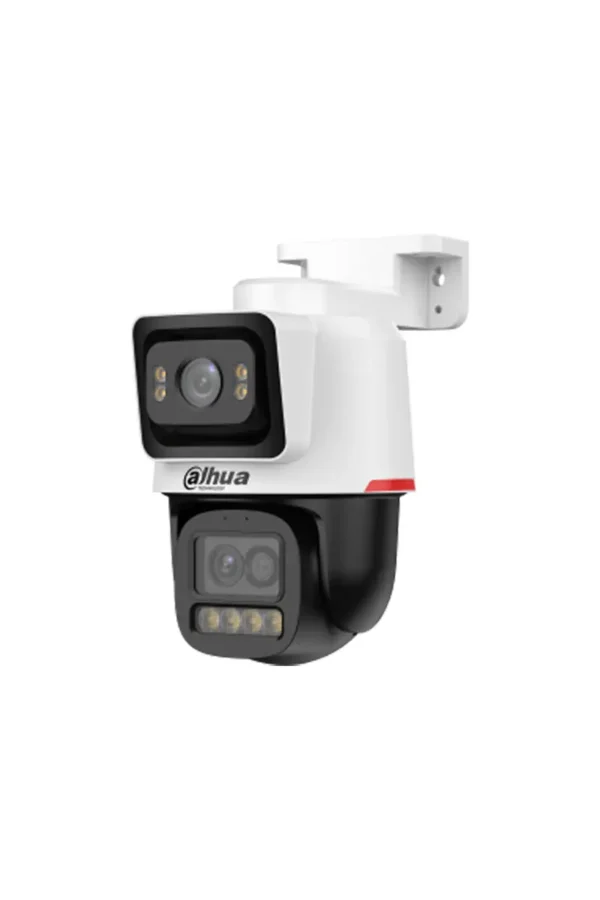 Dahua IPC-PTS2449C-4E3Z-S-PV-PRO – Двойна IP PTZ камера 6MP (4MP+2MP), WizColor, 6x хибриден Zoom, AI проследяване, цветно нощно виждане до 50 м, активна защита със сирена, PoE, IP66