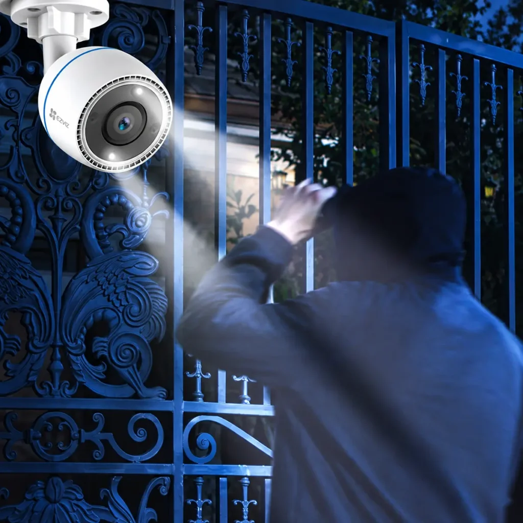 EZVIZ H3c 5MP Wi-Fi външна IP камера с AI, цветно нощно виждане, двупосочно аудио и IP67