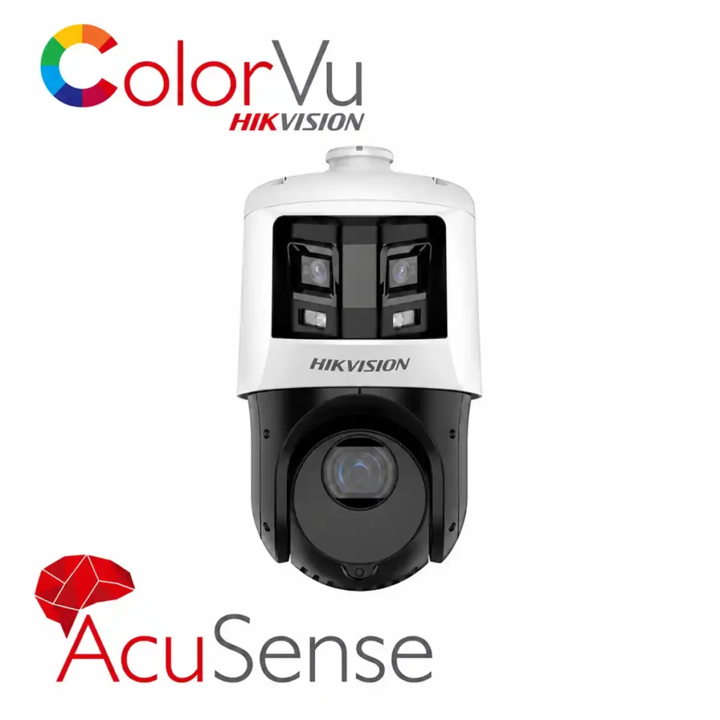 Hikvision DS-2SE4C425MWG-E/26 – Професионална двойна IP PTZ камера TandemVu 10MP (6MP+4MP), 25x оптичен Zoom, ColorVu, DarkFighter, AcuSense AI, 180° панорама, нощно виждане до 100 м, PoE+, IP66
