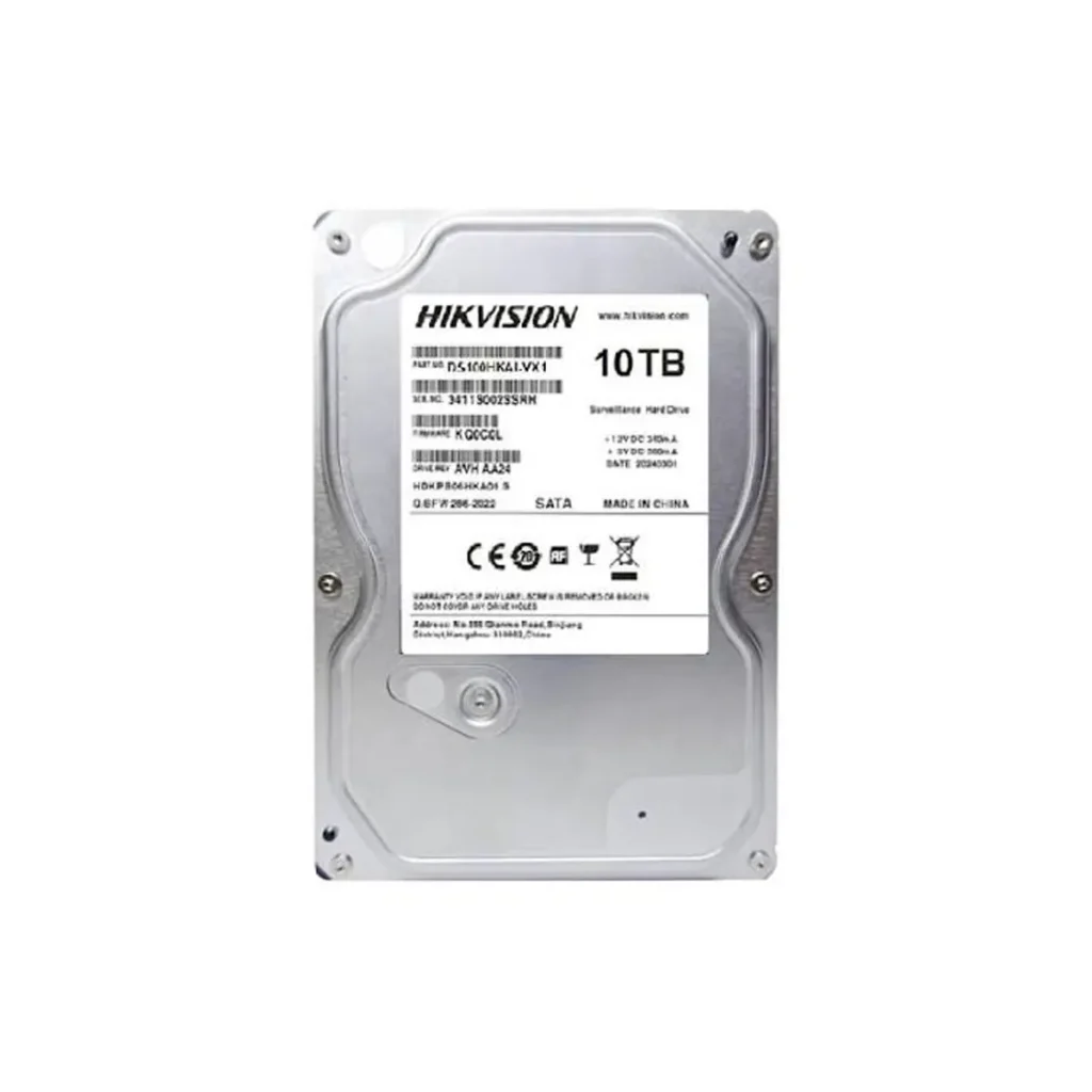 Hikvision DS100HKAI-VX1 10TB – хард диск за видеонаблюдение, NVR/DVR/XVR, 24/7