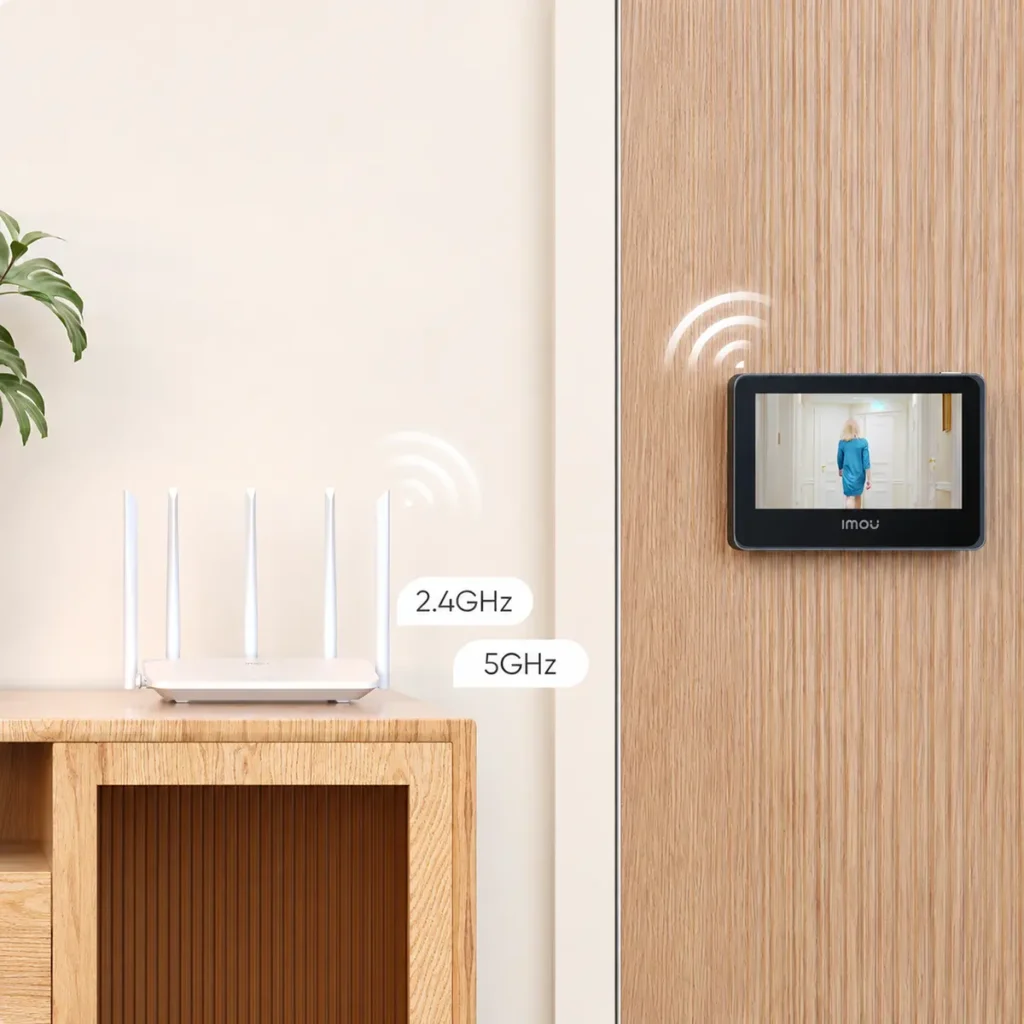 Шпионка за врата Imou VD1 5MP с Wi-Fi 6, 4.3″ екран, AOV 24/7, AI засичане на хора и батерия 4800 mAh