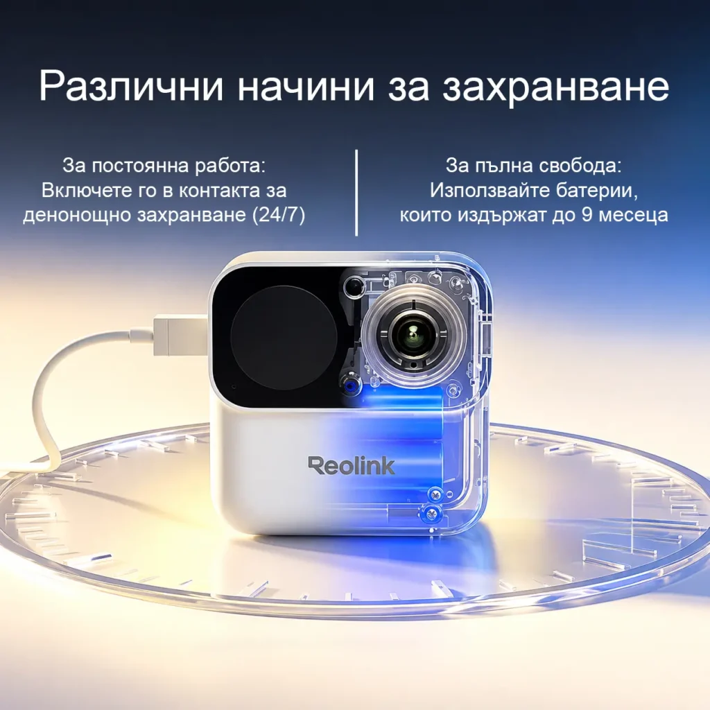 Reolink Argus MagiCam 2MP Wi-Fi магнитна камера с батерия до 9 месеца, AI детекция, двупосочно аудио и IP67
