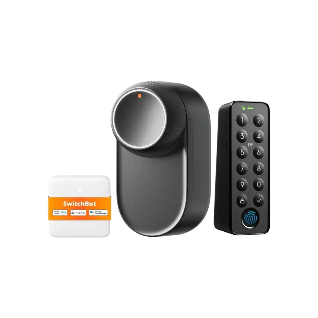 SwitchBot Lock Ultra Touch Combo EU – 3 в 1 смарт брава с пръстов отпечатък, Keypad Touch и Hub Mini Matter