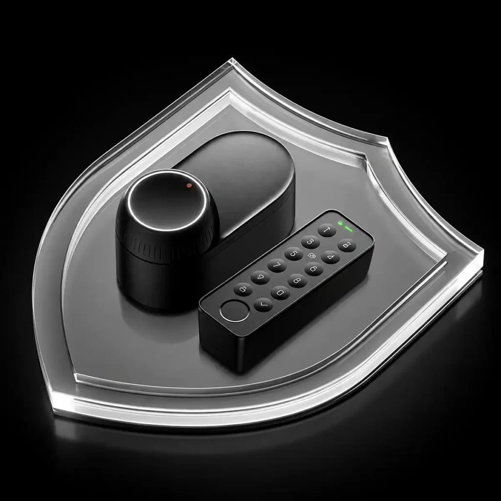 SwitchBot Lock Ultra Touch Combo EU – 3 в 1 смарт брава с пръстов отпечатък, Keypad Touch и Hub Mini Matter