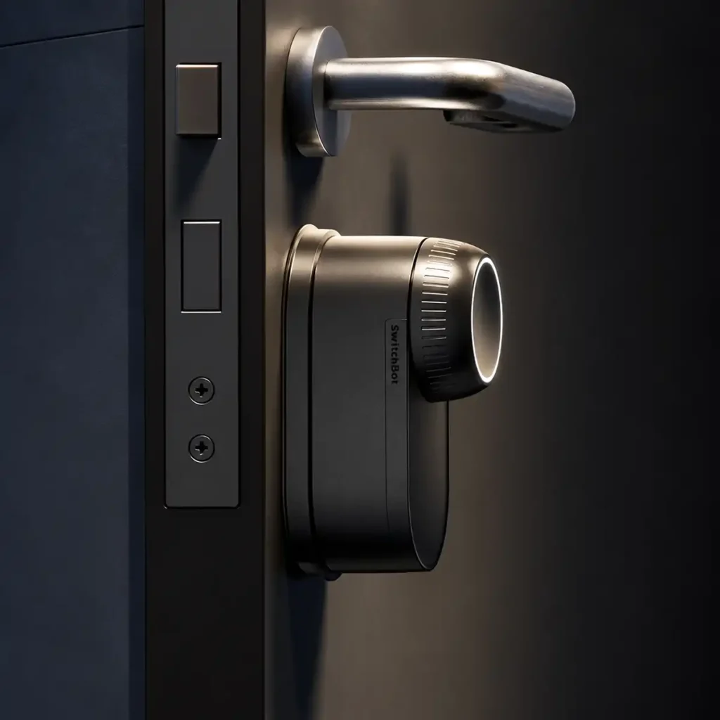 SwitchBot Lock Ultra Touch Combo EU – 3 в 1 смарт брава с пръстов отпечатък, Keypad Touch и Hub Mini Matter
