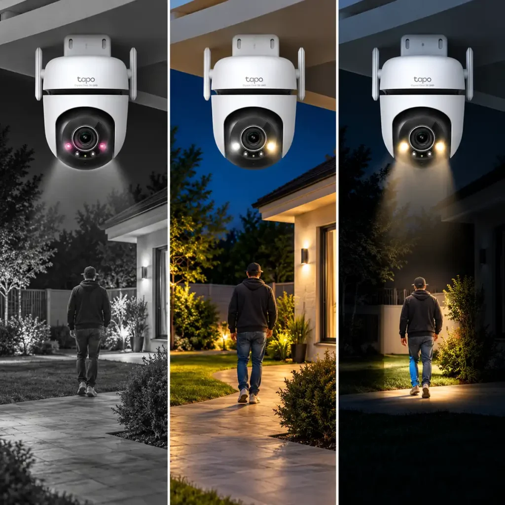 TP-Link Tapo C520WS – 4MP 2K QHD външна Wi-Fi PTZ камера с цветно нощно виждане, AI и 360° следене