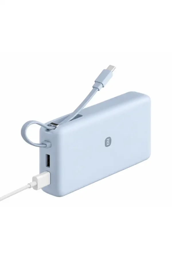 Външна батерия Xiaomi 20000mAh 67W с вграден USB-C кабел, дисплей, синя