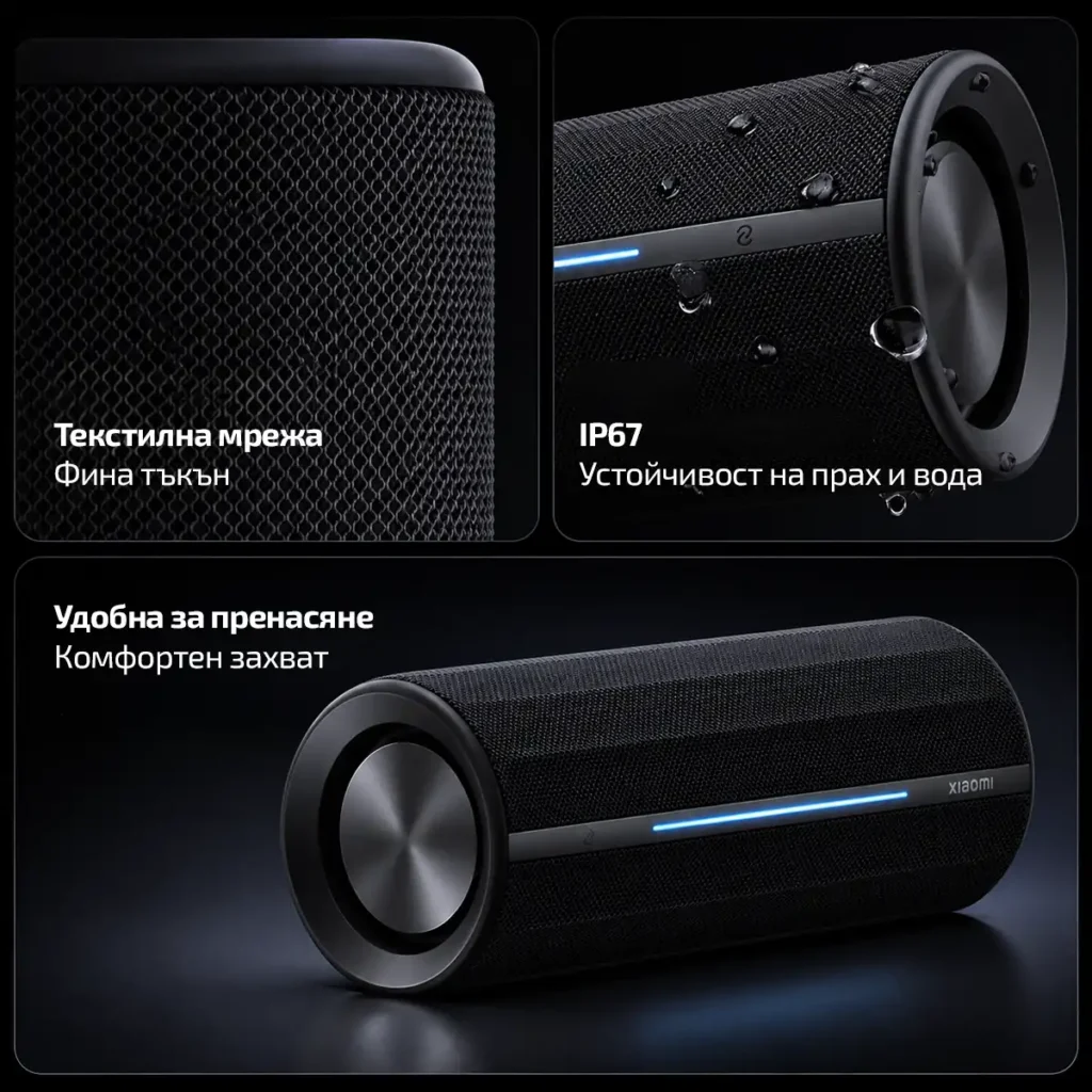 Преносима Bluetooth тонколона Xiaomi Bluetooth Speaker 40W, 360° звук, IP67, до 17 часа, черна